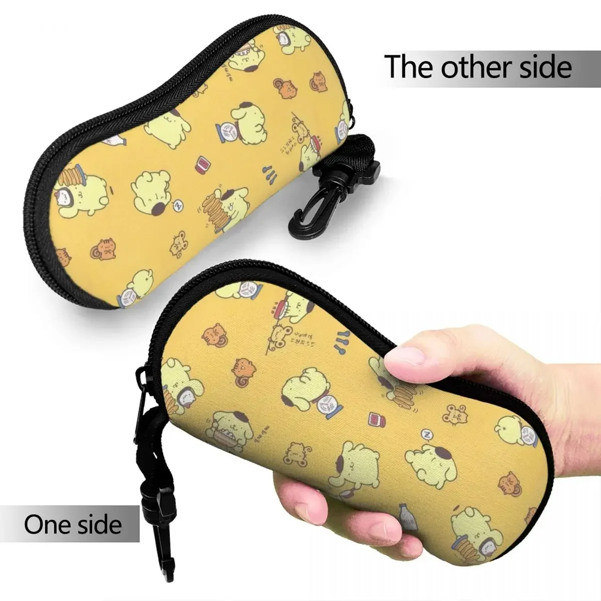 Pom  Purin Dog Glasses Case Anti-Fall Cute Cartoon   Sunglasses Storage Box Office Eyeglasses 