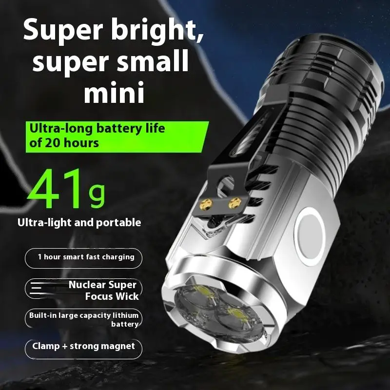 1Set Plastic 3 Eyed  Super Powerful Flashlights Rechargeable Torch Light Tactical Flashlights High Power Led Flashlight〔YY32〕