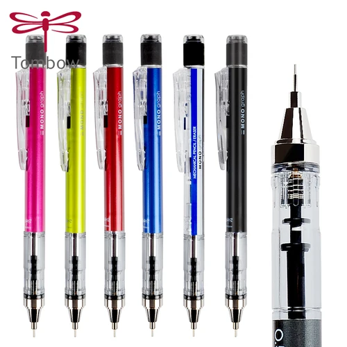 TOMBOW-lápiz mecánico japonés MONO, DPA-132 de Color fresco, lápiz automático de baja gravedad, 0,5mm, útiles escolares, papelería coreana
