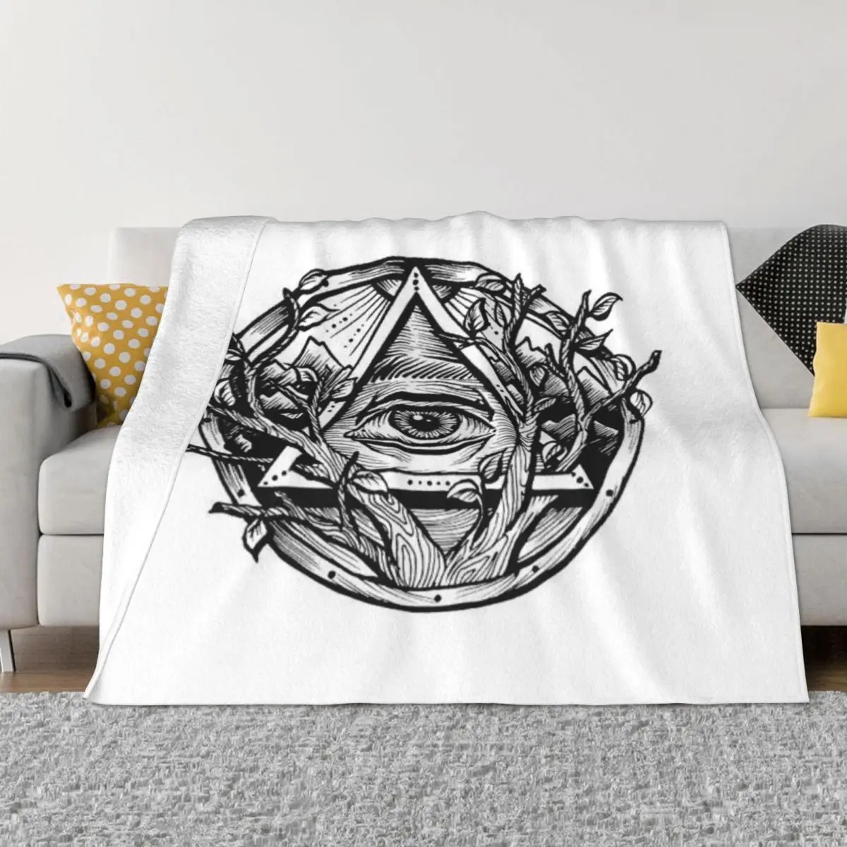 Illuminati Eye 502 Plush Knee Blanket Custom Blanket Personalized Throw Blanket