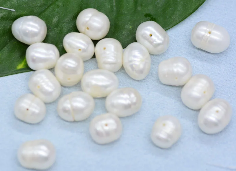 

500gram=(410PCS) Pearl Beads Fashion Jewelry .DIY 9mm potato shaped natural freshwater pearl loose beads. (Have 0.7MM hole)