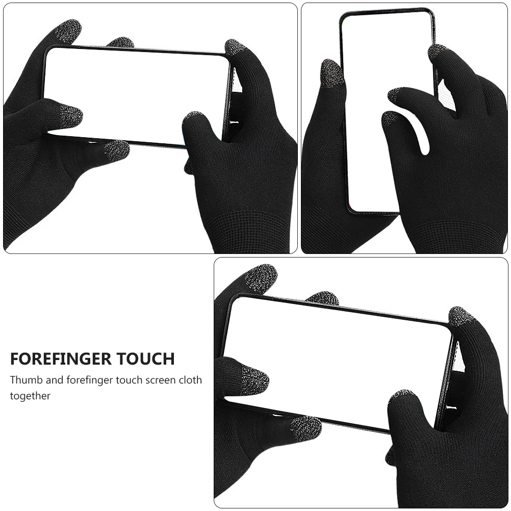

Touch Screen Gloves Winter Warm Full Finger Nano Silver Fiber Cycling Glove Protective Mitts Outdoor Activities
