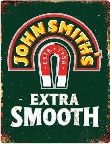 Vintage Retro John Smith;s Beer Bitter Smooth Pub Shed Man Cave Bar Metal SIGN
