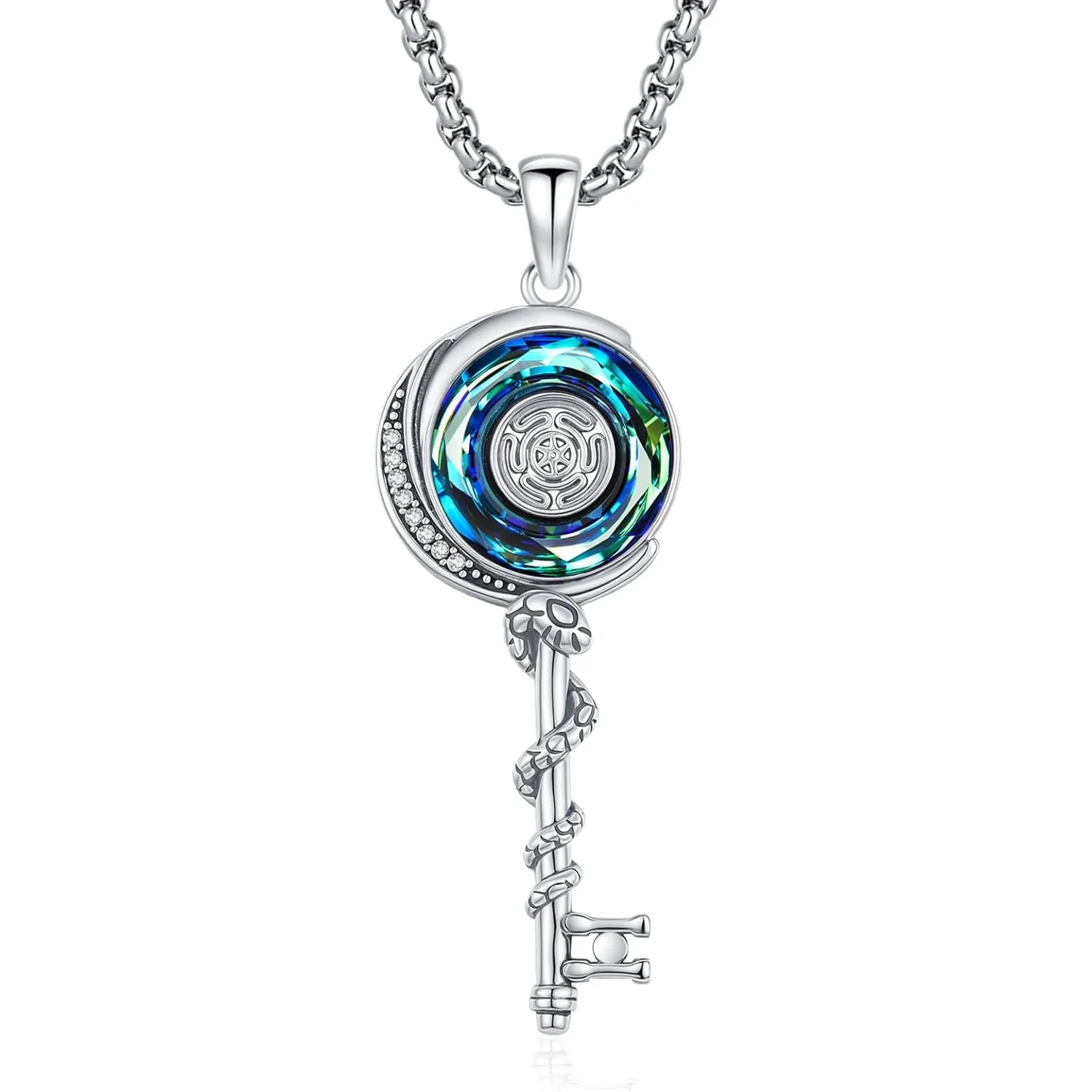 hecate-key-necklace-925-sterling-silver-triple-moon-goddess-pentagram-pendant-wiccan-pagan-magic-amulet-jewelry-gift-for-women