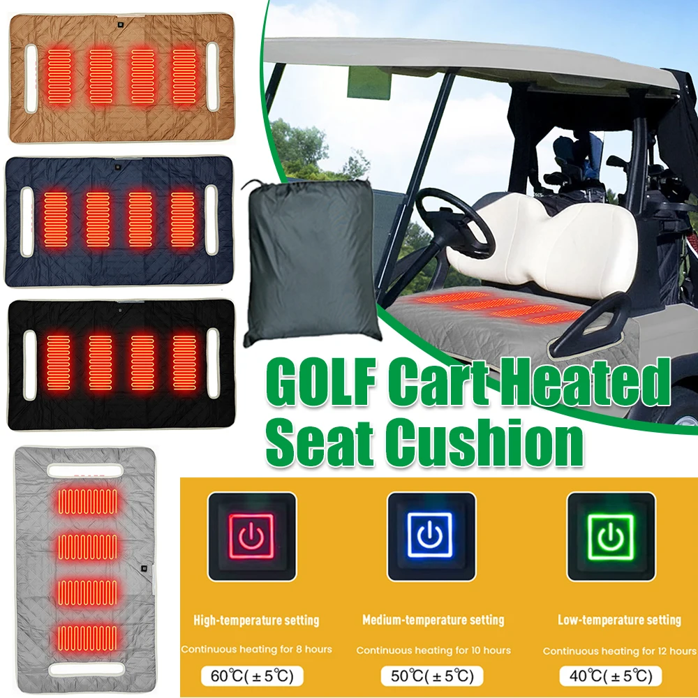 

Golf Cart Seat Blanket Waterproof Heated Seat Cushion Travel Sports Cart Seat Cushion Cover Golf Cart Accessories