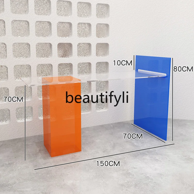 Clothing store Nakajima Taiwan flowing water table acrylic display table live stream layout props decoration