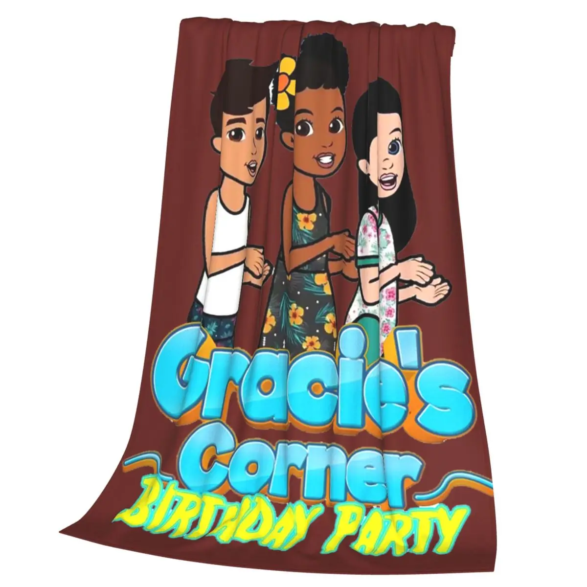 Gracies Family Corner Cute Phonic's Song Blankets Flannel Throw Blanket Bedspread for Bed Living room Picnic Travel Home Sofa