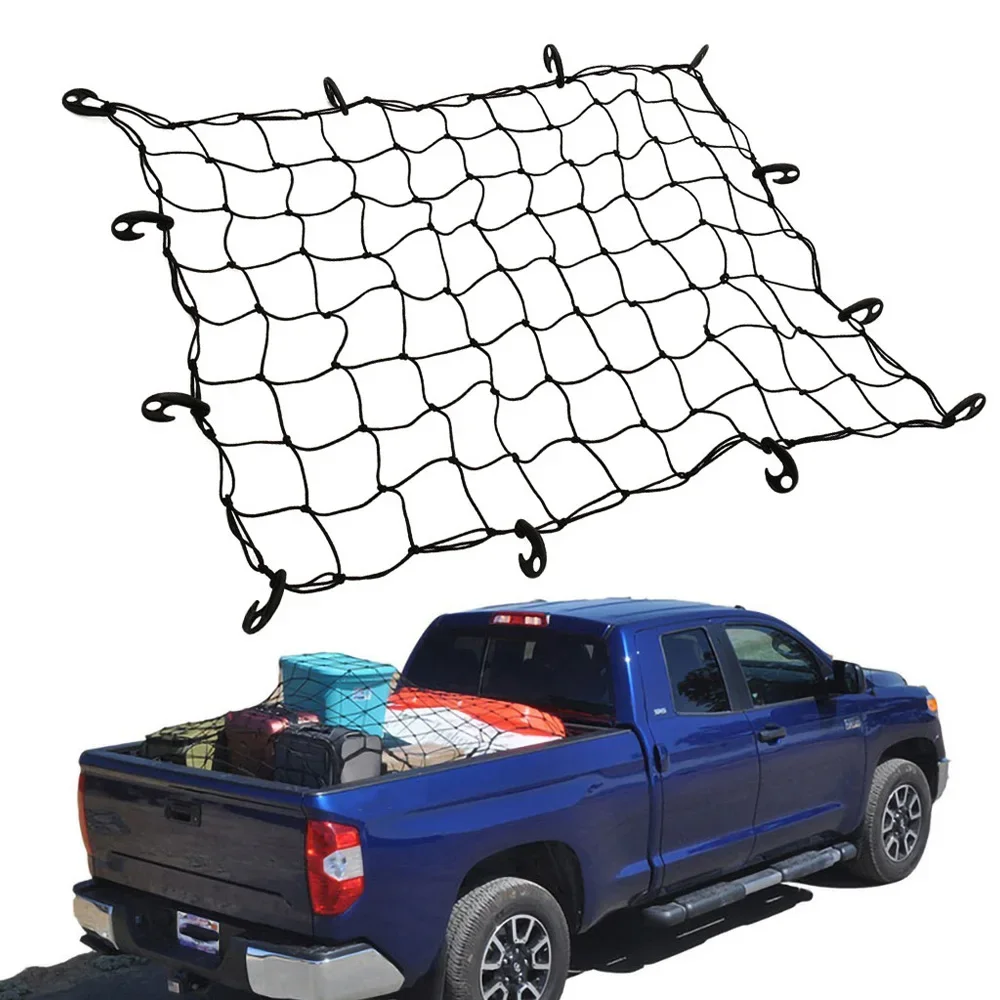 Cargo Net Bungee Net Heavy Duty Truck Bed Cargo Net Universal Truck Bed Net Elasticity Roof Car Trunk Mesh for Pickup Truck SUV