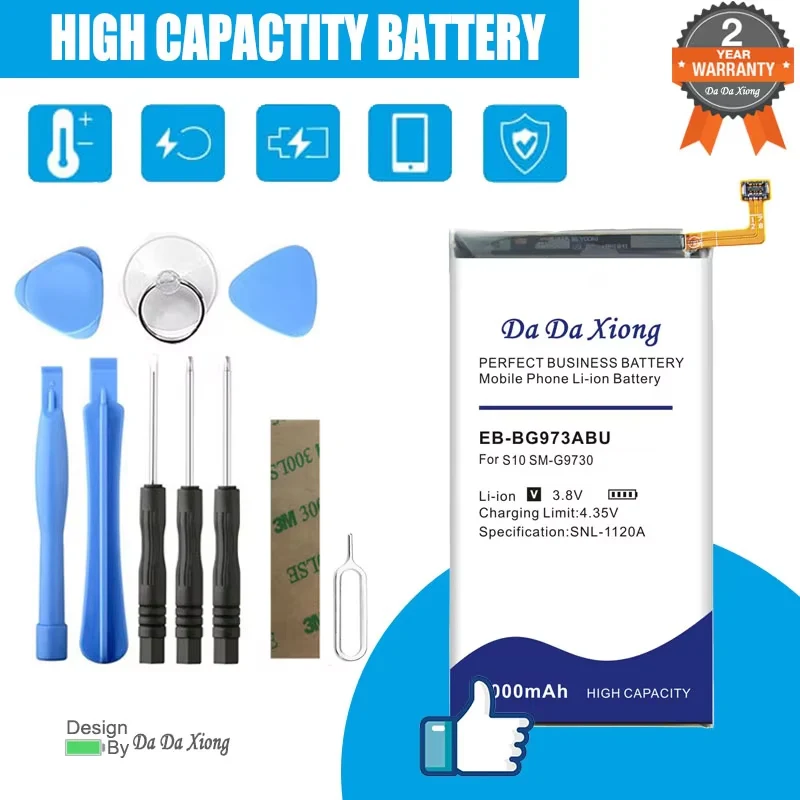 EB-BG973ABU  DaDaXiong 5000mah For Samsung Galaxy S10 X SM-G9730 SM-G973 G973F quality battery