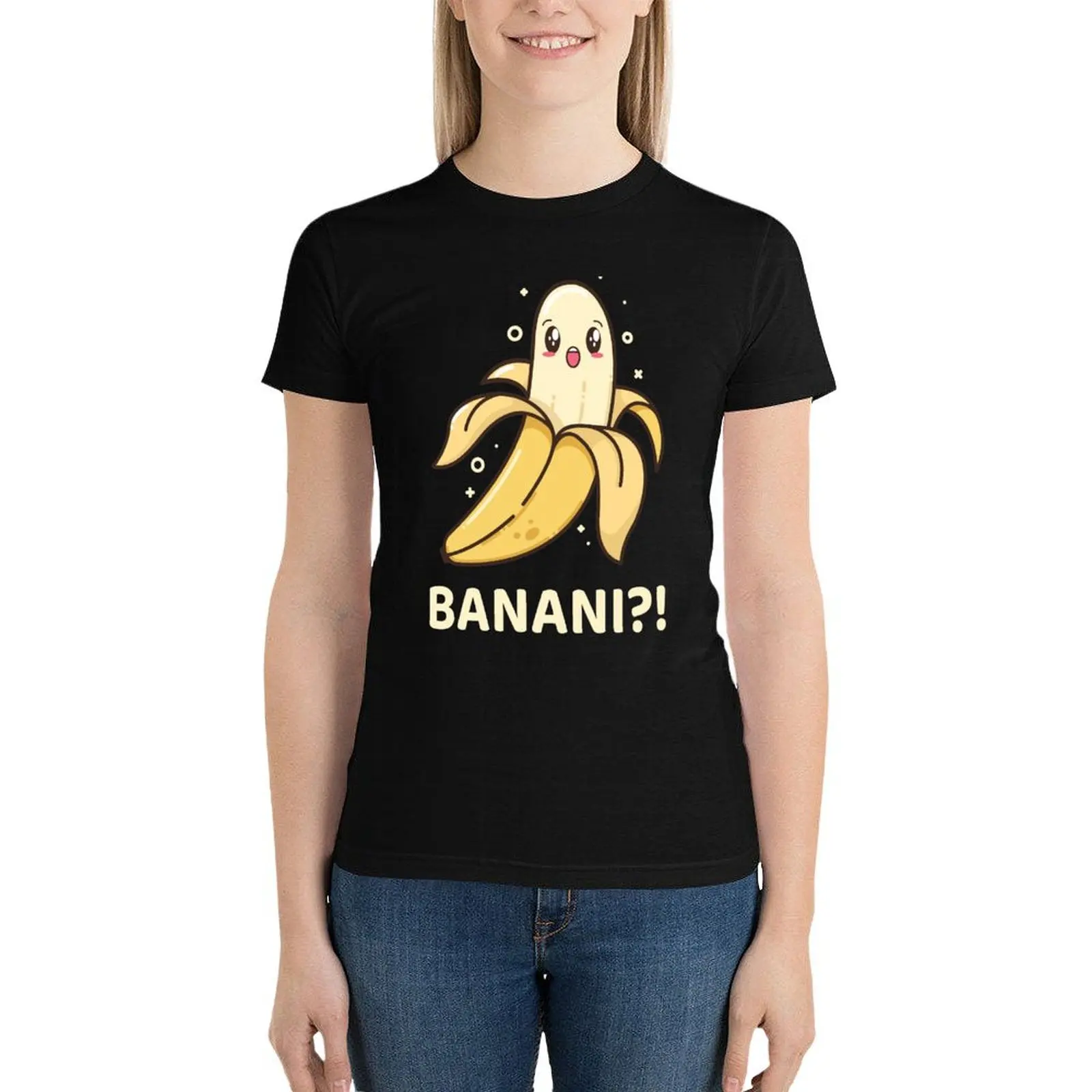 Camiseta de Anime Nani para mujer, camisa con estampado de animales, camisetas gráficas, ropa para mujer