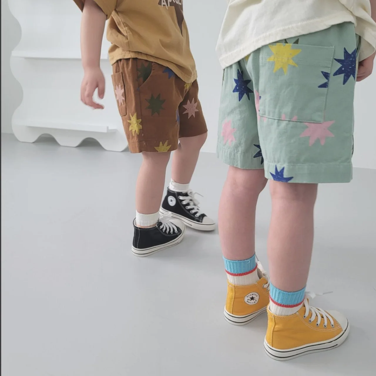 Short en coton imprimé Playcomparator pour enfants, vêtements pour enfants, garçons, filles, personnalité, tout match, été, nouveau, 2024