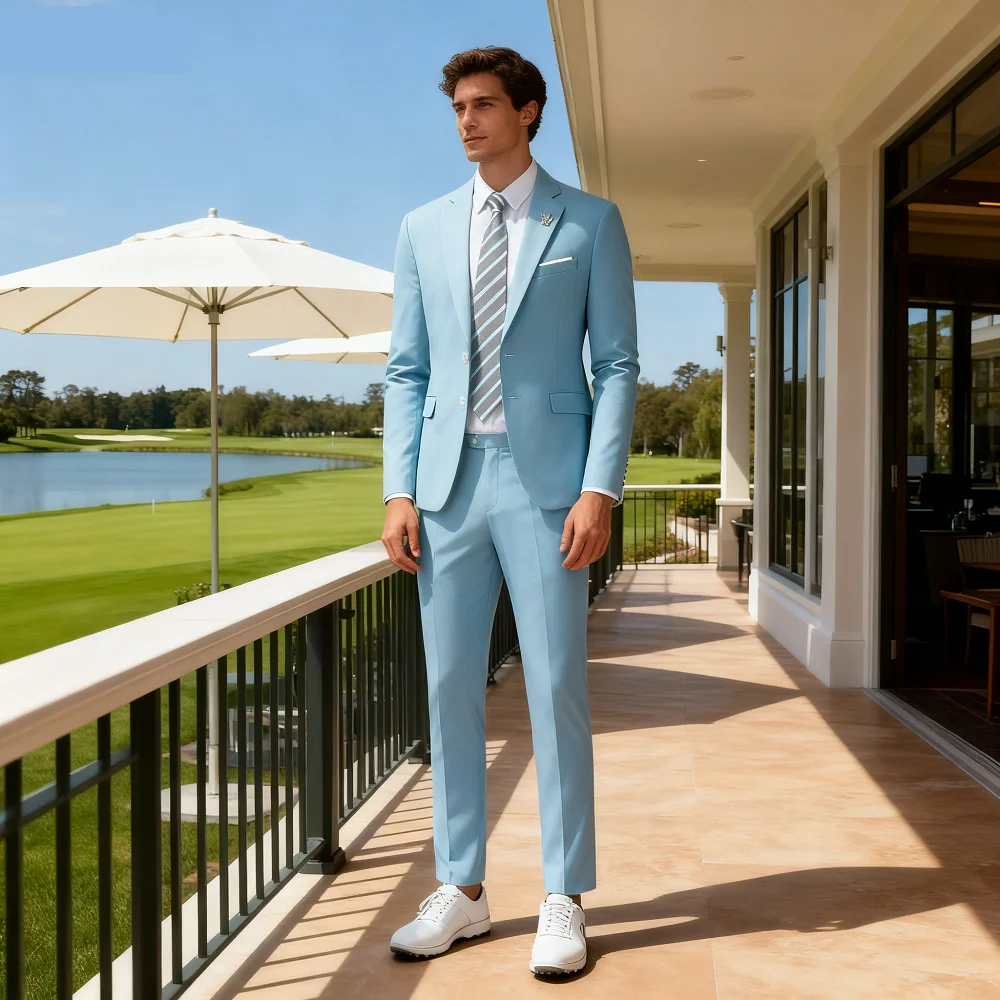 

Элегантные мужские деловые костюмы с лацканами Xale, специальная одежда для вечеринок, черный, коричневый костюм, красивая мужская куртка