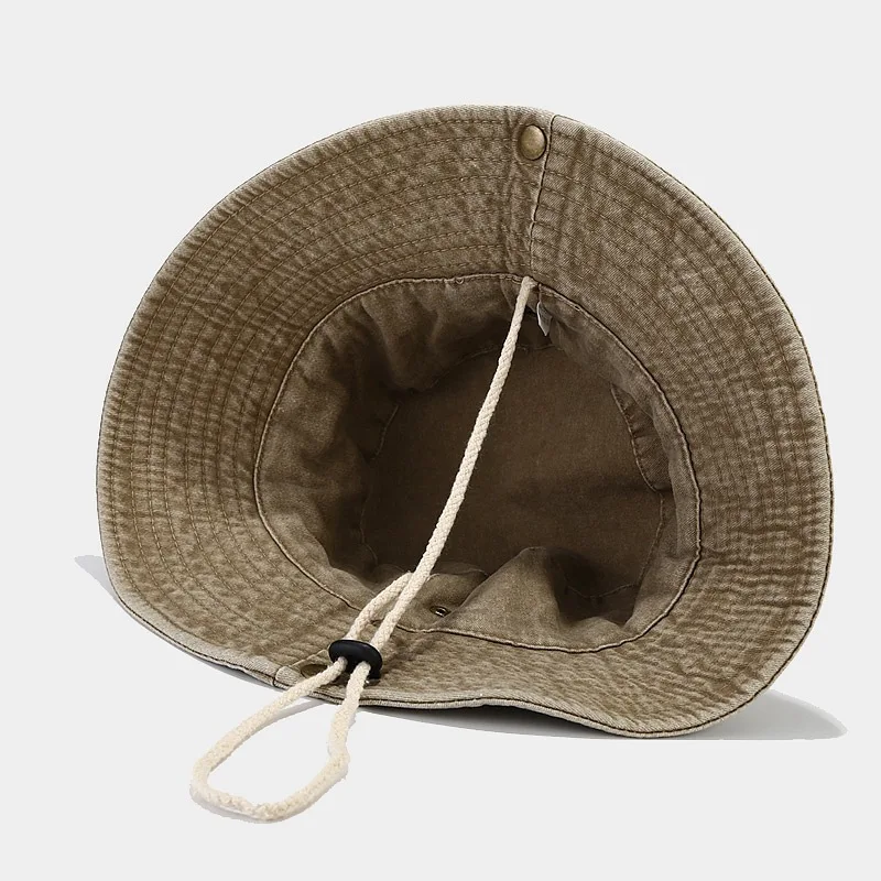 Cotton Stone-Washed Sun Hats for Men Women Wide Brim Fishing Hat Summer Bucket Hat Outdoor Safari Boonie Cap