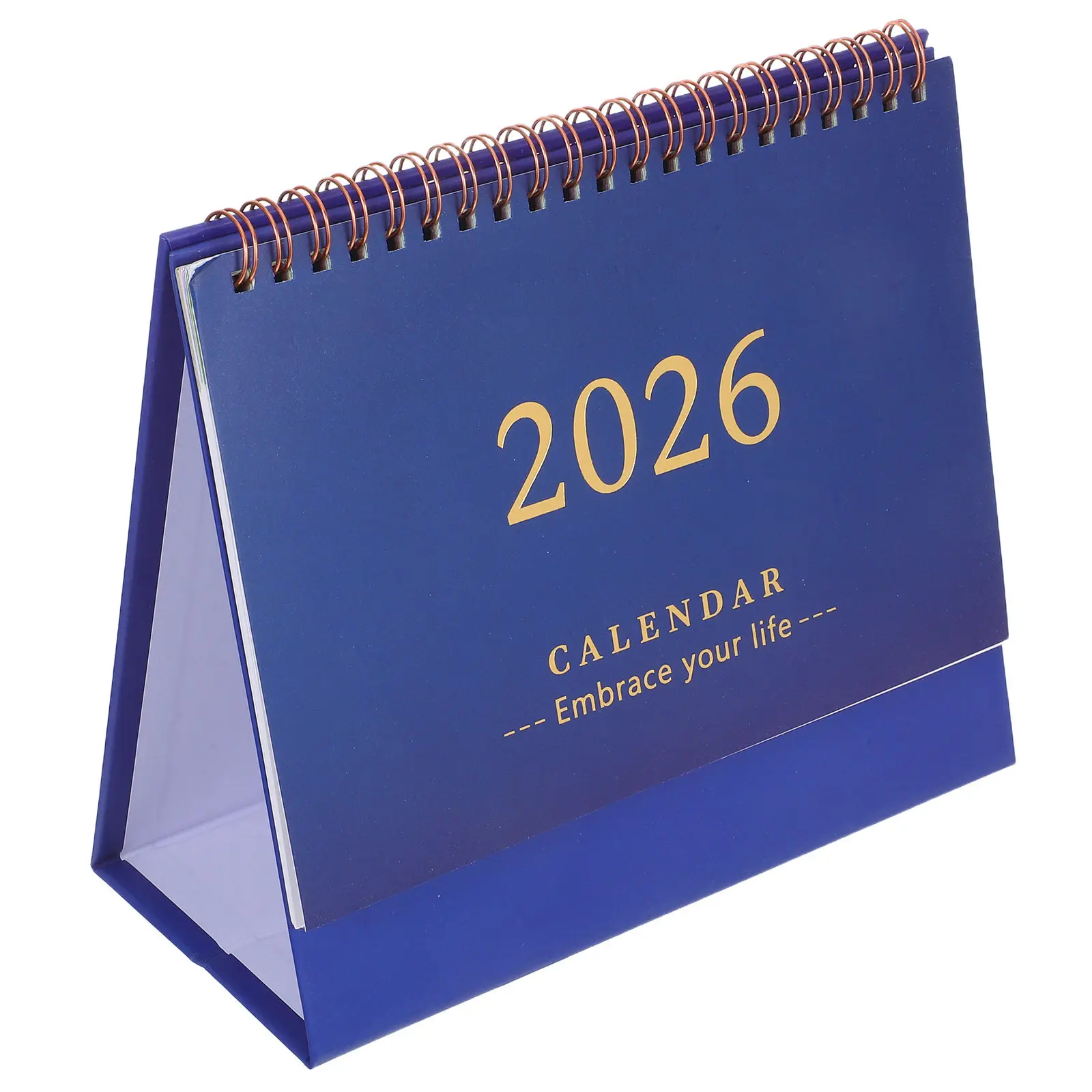 2026 Daily Flip Desk Calendar Coil Bound Thick Paper Smooth Writing Minimalist Design Full Year Agenda Table Planner