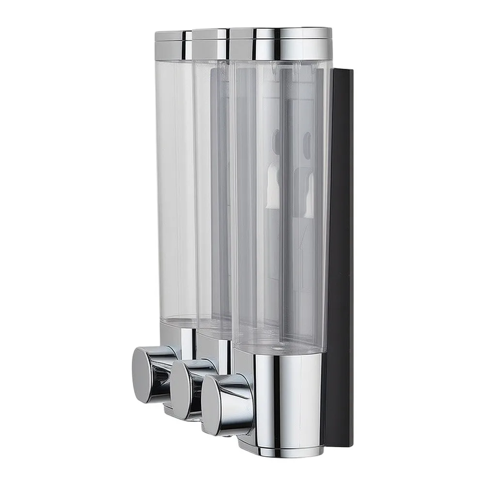 Lockable Soap Bottle 3 Chamber Soap Dispenser Daily Use Durability Drop-resistant ABS Plastic For Family Bathing Routine