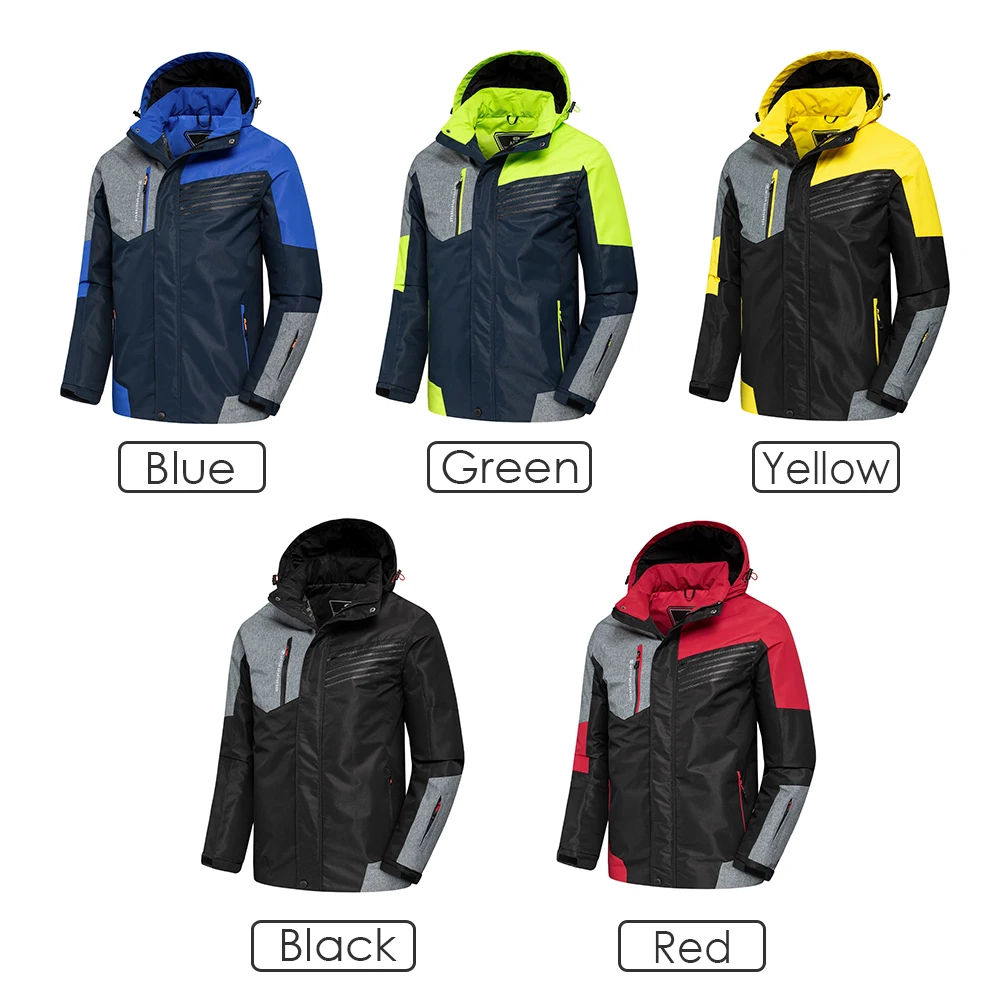 Men Spring New Casual Detachable Hat Waterproof Warm Sport Jacket Coat Men\'s Autumn Fashion Windproof Pocket Jacket Trench Men