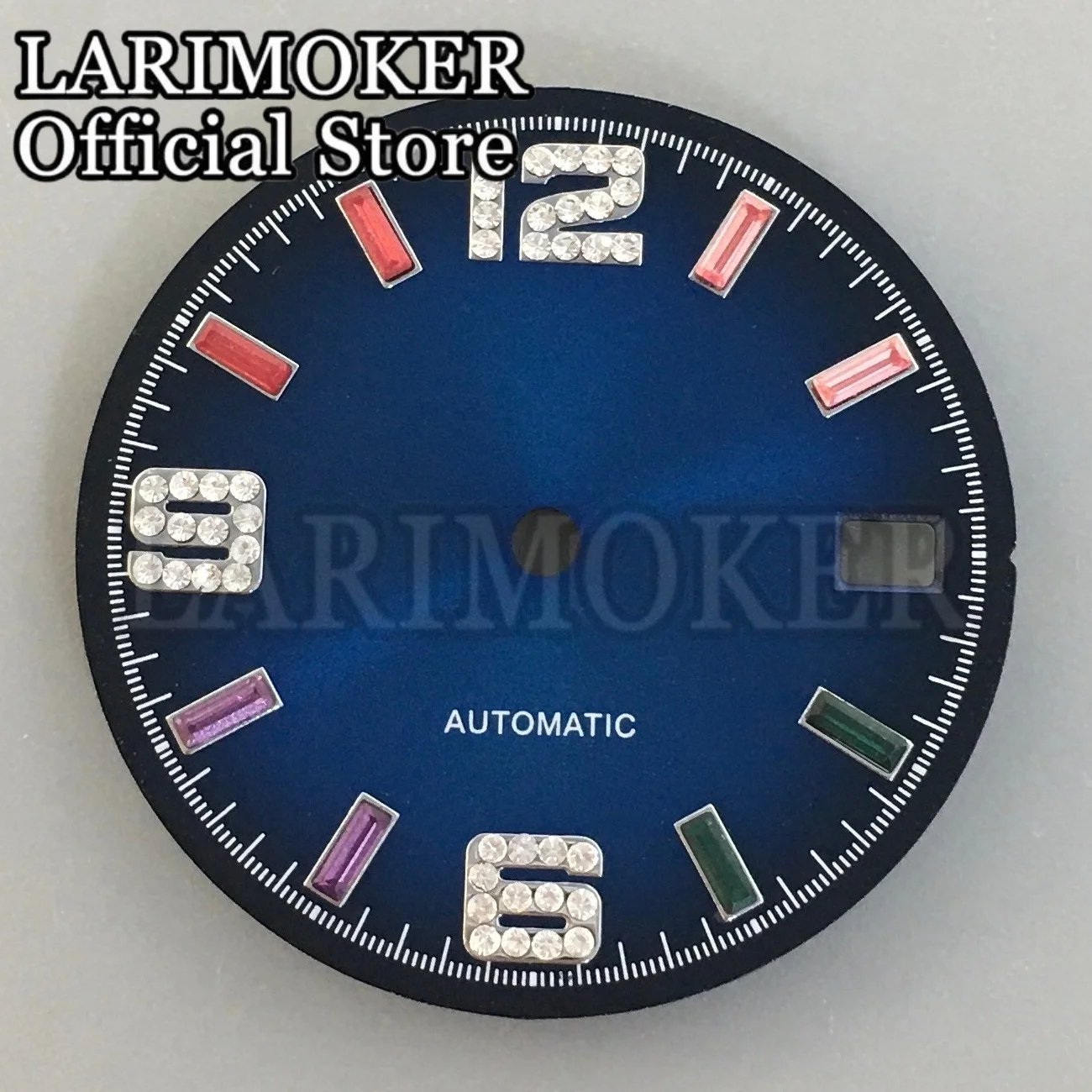 29mm Rainbow Diamond Index Watch Dial For NH34 NH35 NH36 Movement Watch Modification Part No Luminous Watch Face