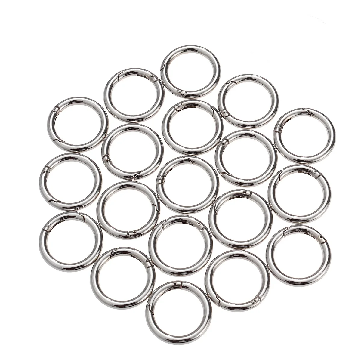 

20 pcs Rings Jump Ring Jewelry Zinc Alloy Durable Rust Resistant Jewelry Making Gifts Bags Jump Rings Silver Color