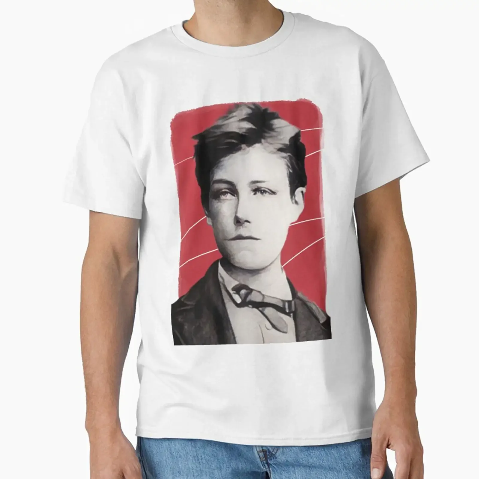 French Poet Arthur Rimbaud illustration designed and sold by Litstoy vintage Washed Breathable Stretched Comfortable Versatile