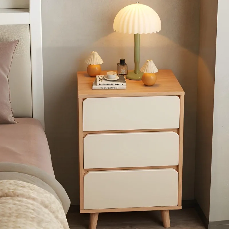 

bedside table household bedroom small rental room with new solid wood legs simple storage bedside storage