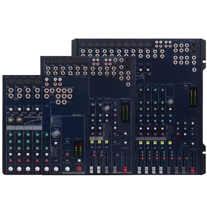 

Микшерные пульты MG82CX, MG124CX, MG166CX: 12/16-канальные с процессором эффектов, профессиональное аудиооборудование для микширования