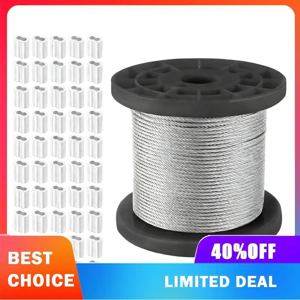 304 Stainless Steel Picture Hanging Wire Stainless Steel Wire Rope 304 Steel Cable Flexible 7x7