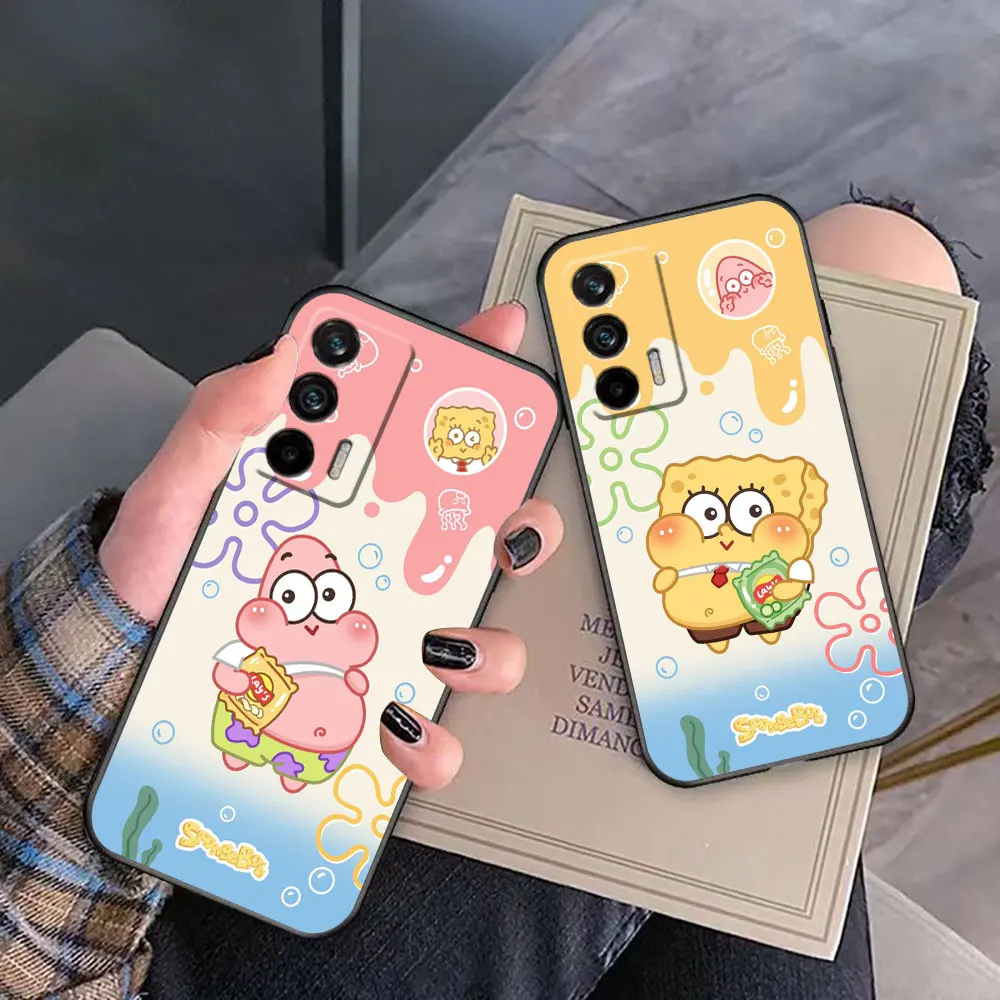 Cartoon S-SpongeBob S-SquarePants Phone Case For Realme C65 C63 C55 C53 C35 C33 C30S C30 S21Y C21 C20 C11 NARZO 50 X50 GT Case