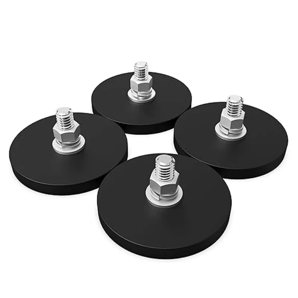 22MM Gummibeschichteter Magnet Magnetische Basis Wiederverwendbare DIY-Gewindehalterung für Boot LED-Licht Auto Lichtleiste