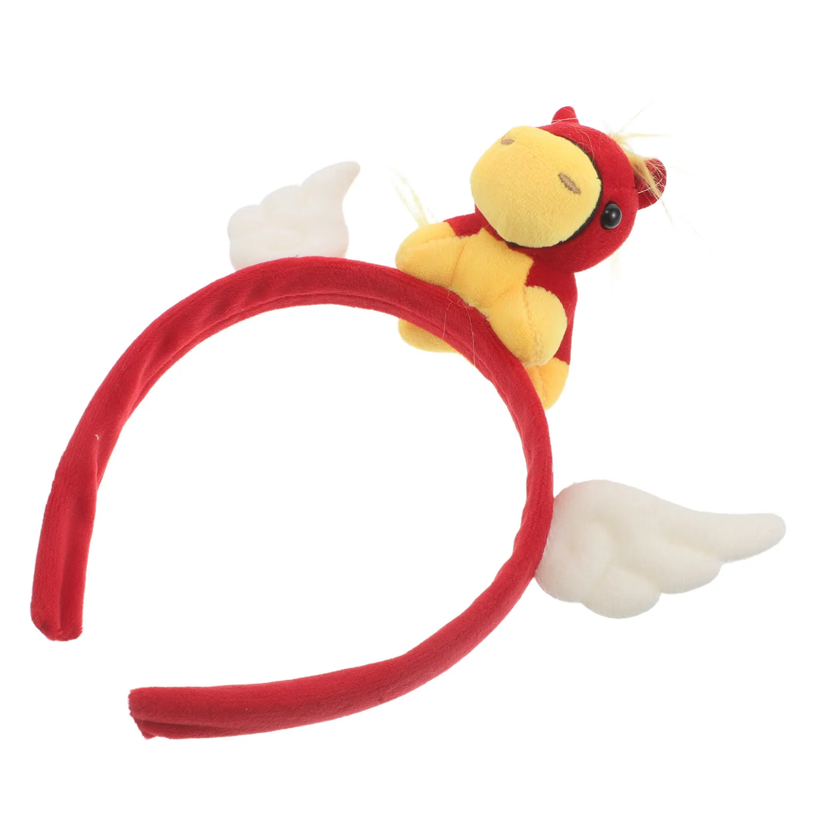Zodiac Horse Cartoon Headband 2026 New Year Hair Hoop Animal Dress Up Props Birthday Party Cosplay Hair Accessories Farm Photo