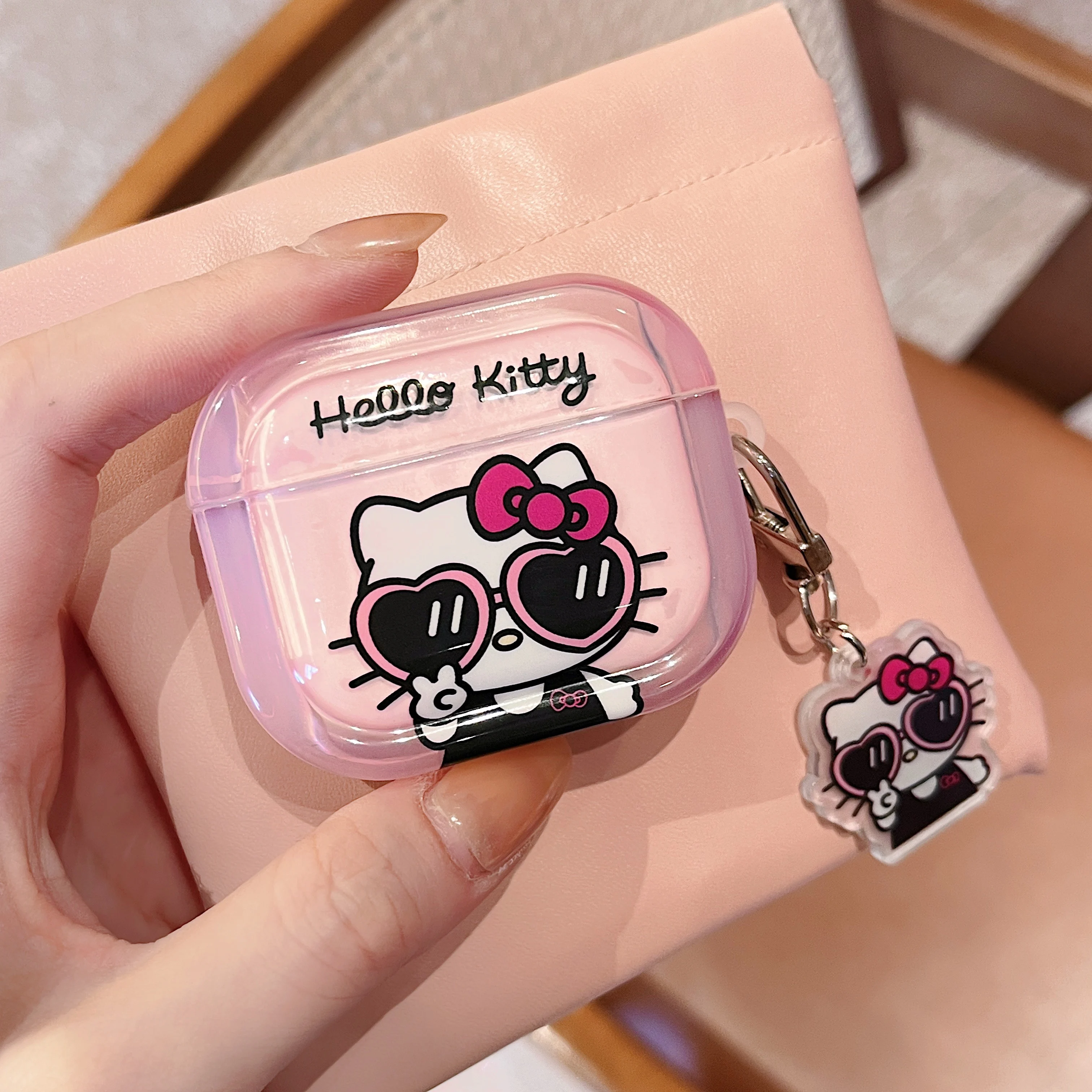

Beautiful Girls' Favorite Preferred Gift Cute Pink For Hello kitty Cartoon Anti-drop Headphone Case Airpods 4 1 2 3 Pro Pro2