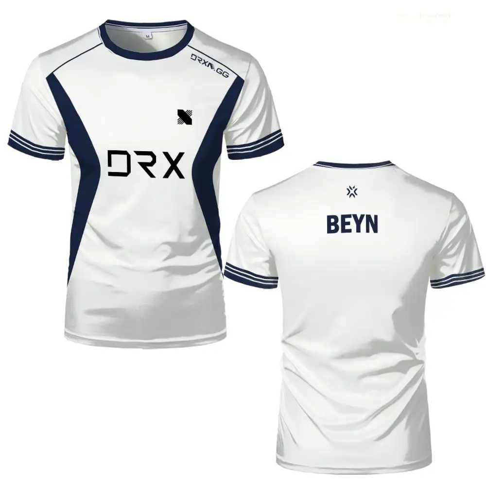 

Футболки с коротким рукавом и круглым вырезом для киберспортивной команды 26 S2 DRX, настраиваемые, для Valorant Pro League, тренировочные, семейные и детские модели