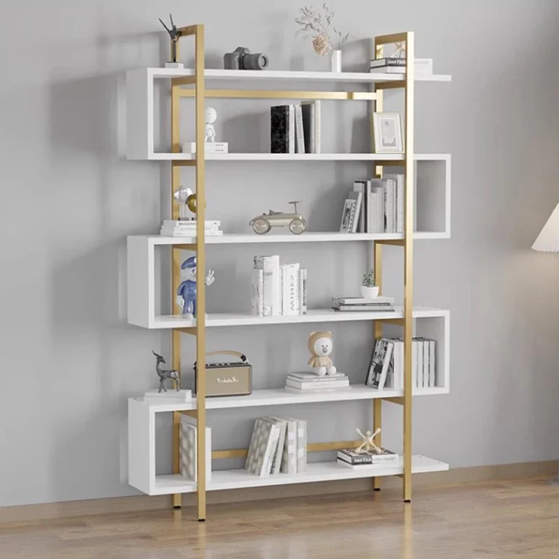 Vertical Open Bookcase Narrow Nordic  Unique Hotel Mobile Bookcase Shelf Organizer Display  Furniture Home