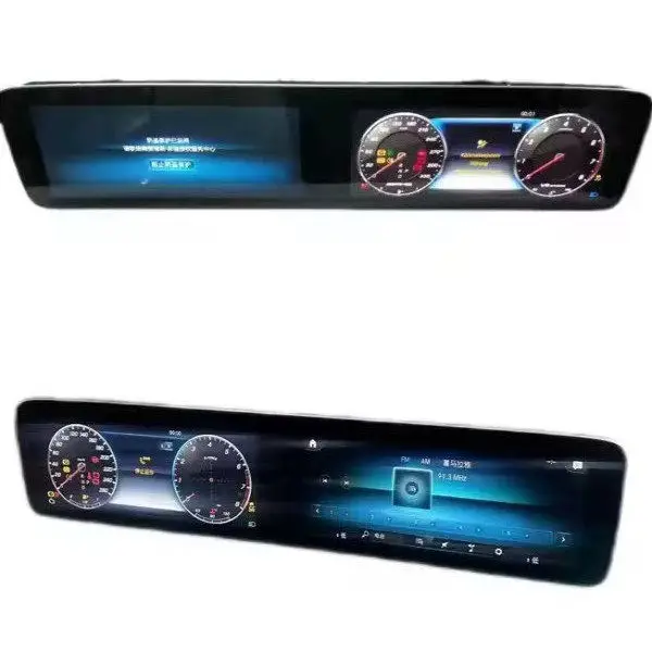 DOSDual Screen Car Radio Player With Cluster For Mercedes-Benz E Class W213 2017-2019 NTG5.5 Carplay GPS Entertainment Head Unit