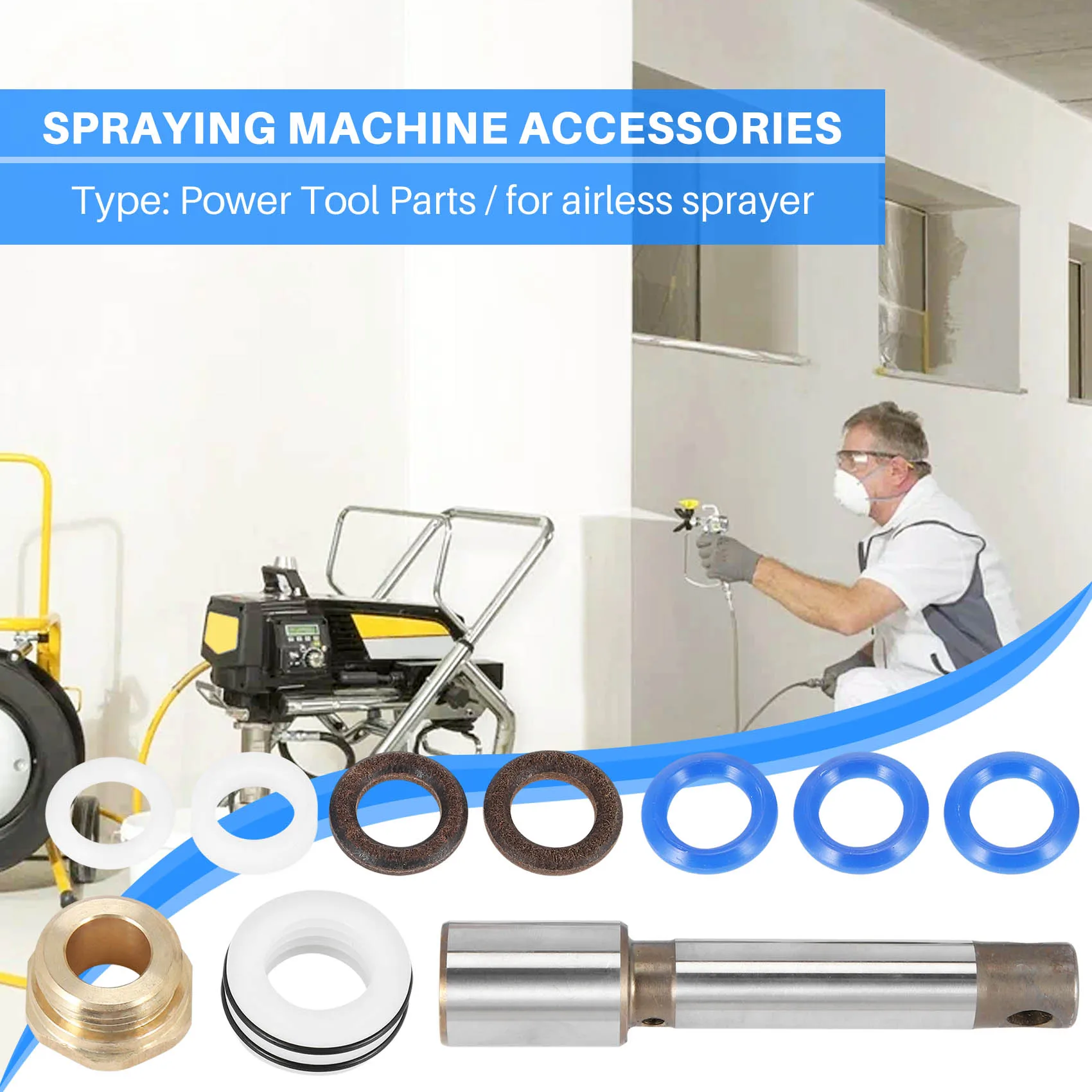 

LICE-Airless Wa Pro 119 Ремкомплект насоса распылителя 759365 Запасная часть комплекта для ремонта насоса Airlessco Уплотнение поршневого стержня