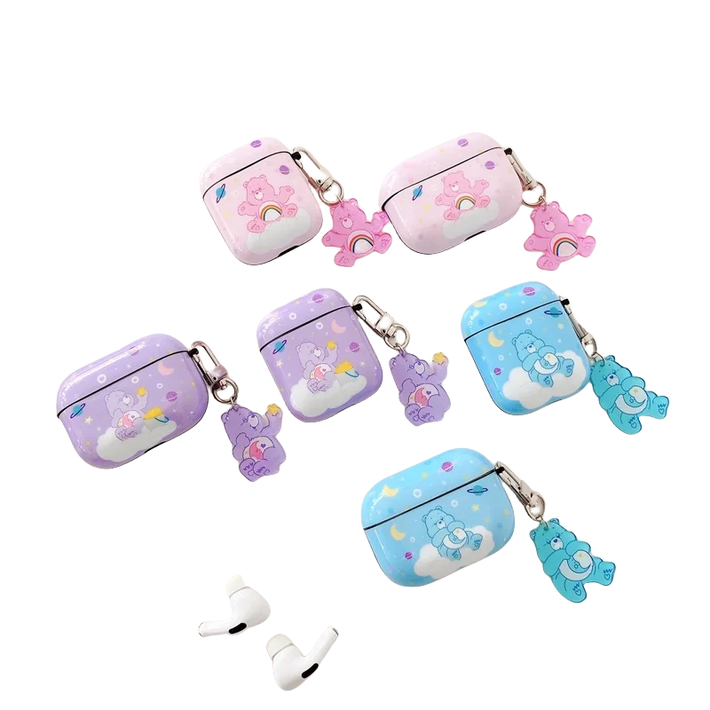 

New MINISO Care Bears AirPods Headphone Care Bears IPhone AirPods 1/2/Pro3 Bluetooth Headset Case Fashion Accessories for Girls