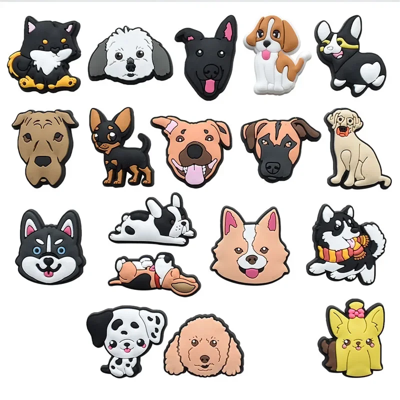 إكسسوارات أحذية جديدة على شكل كلب لكركس صنادل نسائية دبابيس نعال إكسسوارات ديكور أحذية شارات للأطفال والفتيان والفتيات والرجال - 2