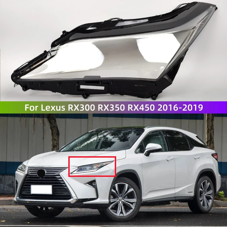 

Для Lexus RX RX300 RX350 RX450 2016 2017 2018 2019, автомобильные аксессуары, прозрачный материал ПК, крышка освещения