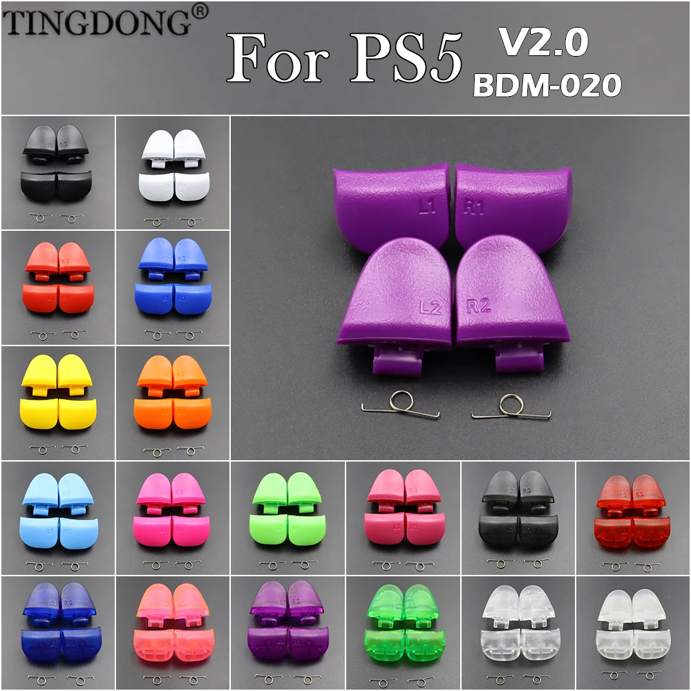 L1 R1 L2 R2 Trigger-Tasten-Set mit Federn als Ersatz für PS5 DualSense BDM-020 V2.0 Controller Gamepad Reparaturteile