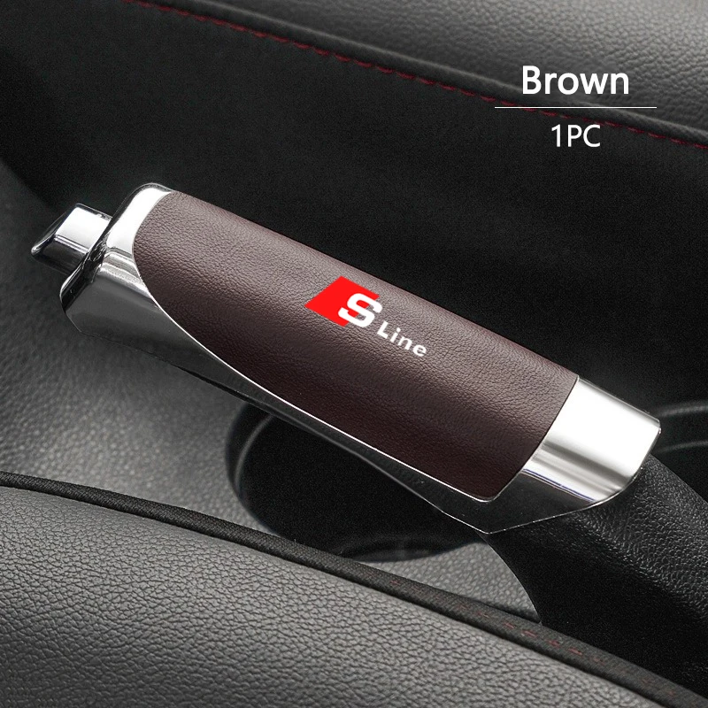 2025 حار 1 قطعة تصفيف السيارة غطاء فرامل اليد فرملة اليد قبضة حامي الحال بالنسبة لأودي Sline A3 A1 A4 B8 B7 A5 A7 A8 B9 B6 C6 Q2 Q3 Q5 #5