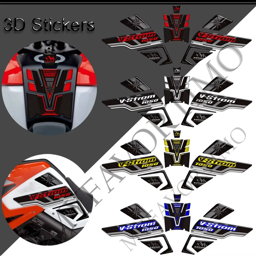 

For Suzuki V STROM VSTROM DL 1050 XT 1050XT DL1050 Tank Grips Pad Protector 3D Stickers Decals Fuel Oil Kit 2019 2020 2021 2022