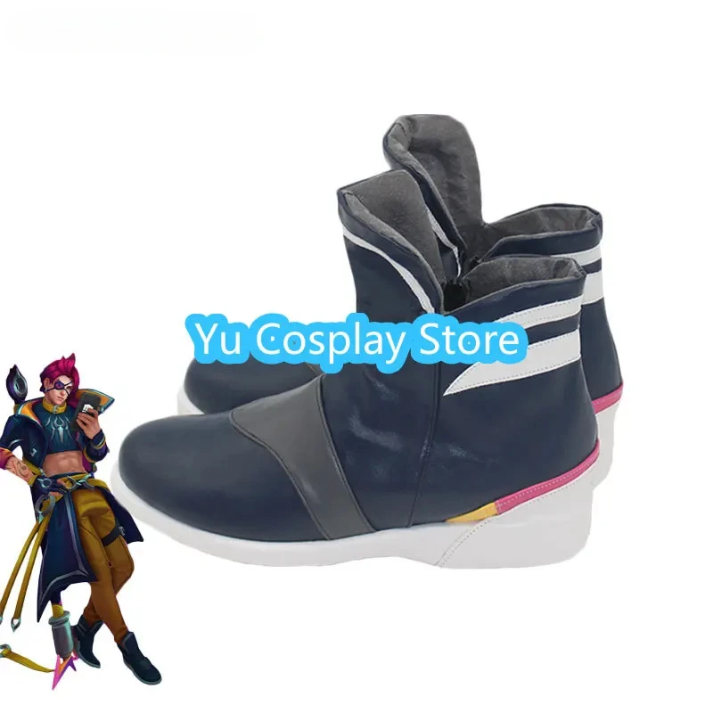 The Shadow Reaper Shieda Kayn Cosplay Shoes Game LOL Cosplay Props PU Leather Shoes Halloween Carnival Boots Custom Made