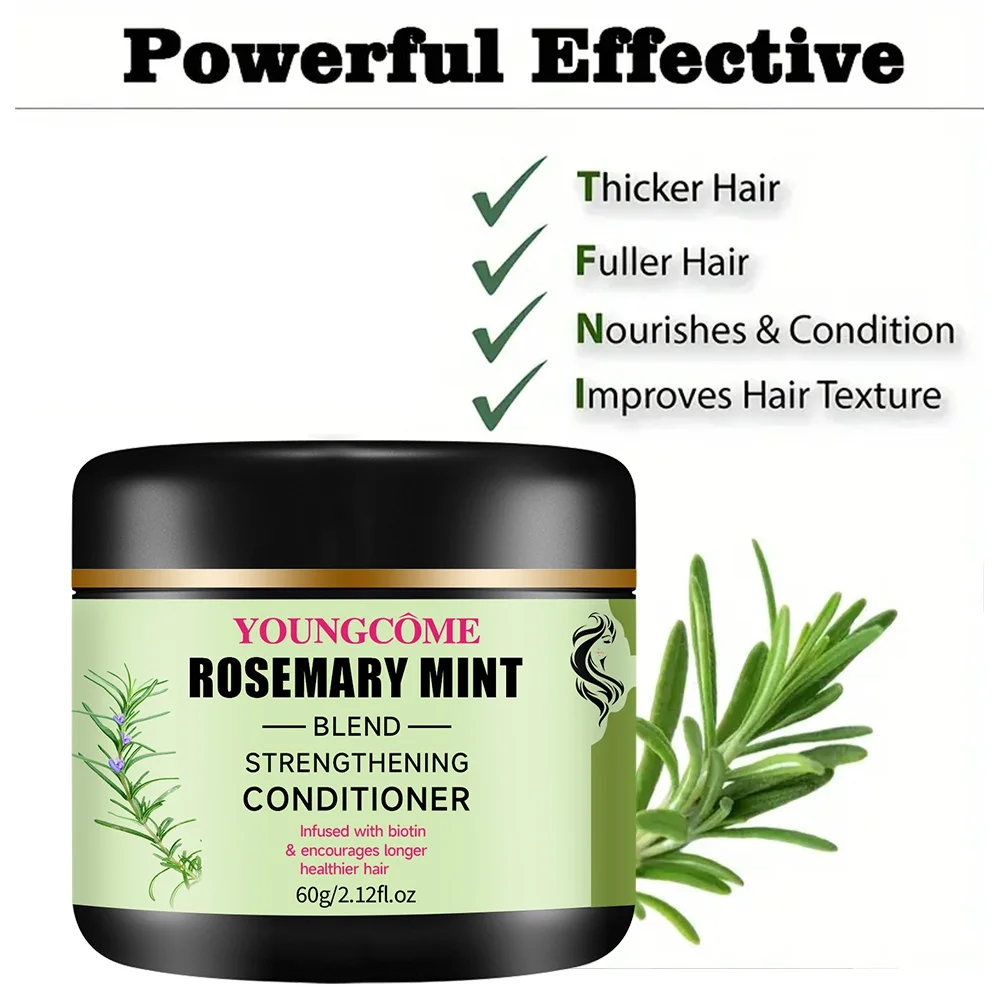 30g/60g Rosemary moisturizing hair mask infused with biotin to strengthen and condition hair, moisturize scalp soft hair