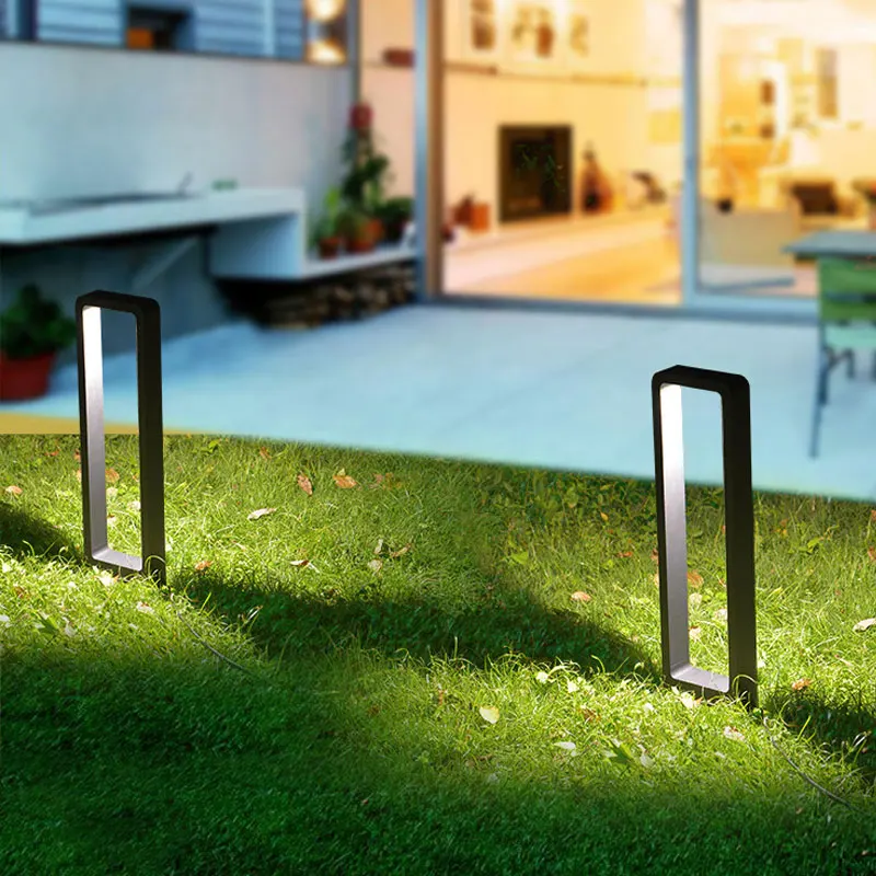 Waterproof Led Garden Lawn Lamp Modern Aluminum Pillar Outdoor Courtyard Vlla Landscape Bollards Light