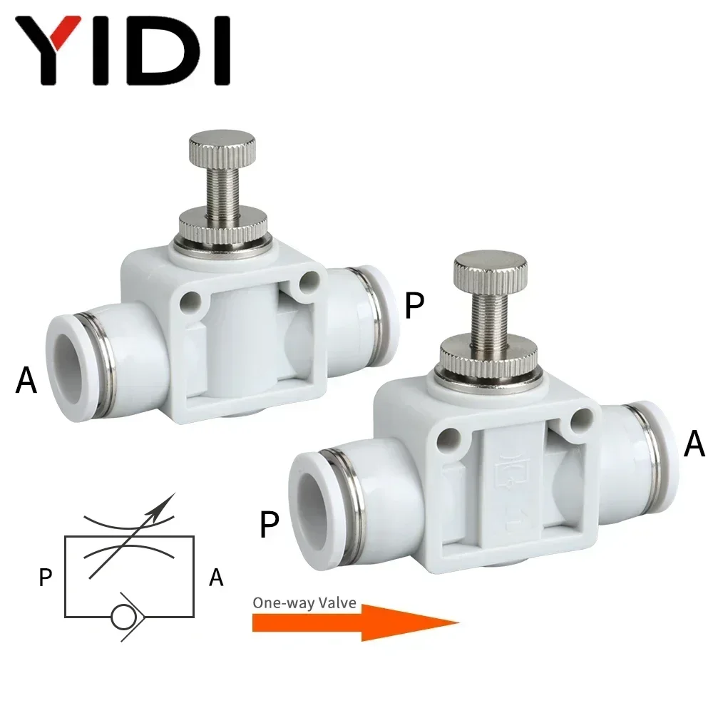 5/10 Pcs SA Speed Adiusting Valve Air Water Compressor Control Pumb Hose Pipe Fitting Quick Connector 4mm 6mm 8mm 10mm 4 6 8 12