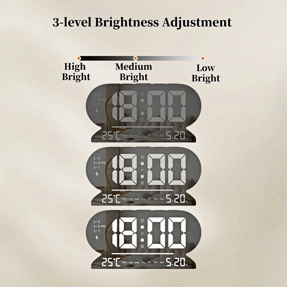 USB Digital Alarm Clock with Temp 6