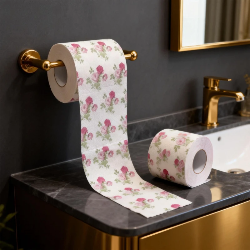 3-Ply Thick Paper Towels 160 Sheets Waterproof Floral Pattern Disposable Napkins for Party Home Restaurant Festival Decoration 1