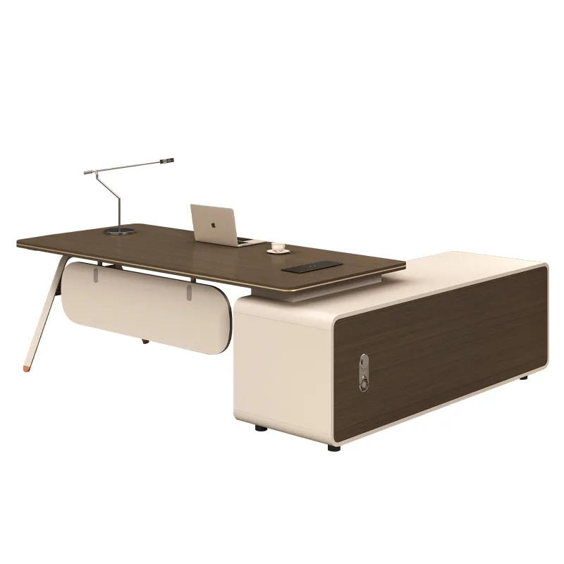 

Boss CEO office furniture high-end luxury wood veneer metal car smart modern
