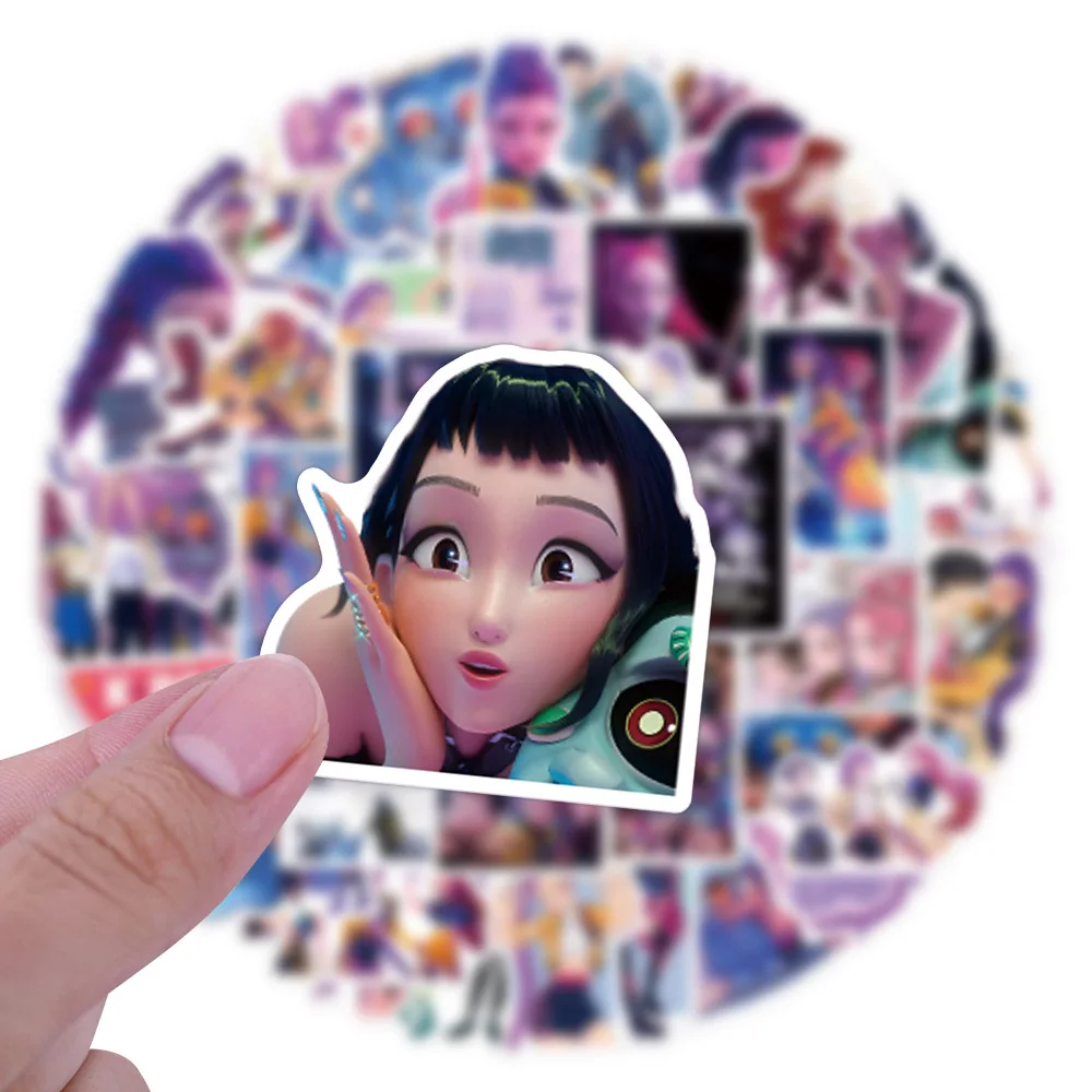55/110 peças de Adesivos de Anime K-Pop, Adesivos de Desenhos Animados, Decalques de Filmes, DIY para Laptop, Carro, Bicicleta, Decoração de Grafite, 