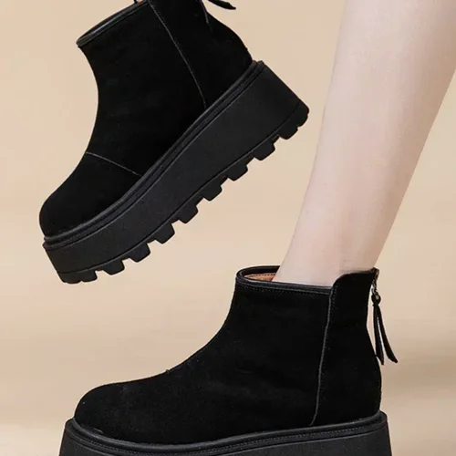 2024 여성용 울트라 미니 부츠, 디자이너 호주 플랫폼 부츠, 가죽 따뜻한 발목 모피 부티, 럭셔리 부츠, 겨울 신상