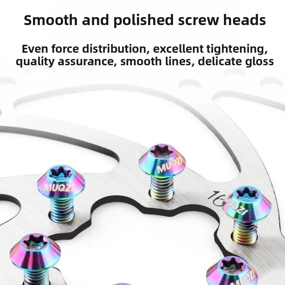 6 шт. титановые болты ротора дискового тормоза велосипеда T25 Torx крепежные винты велосипедный винт M5 тормозного диска прочный сверхлегкий